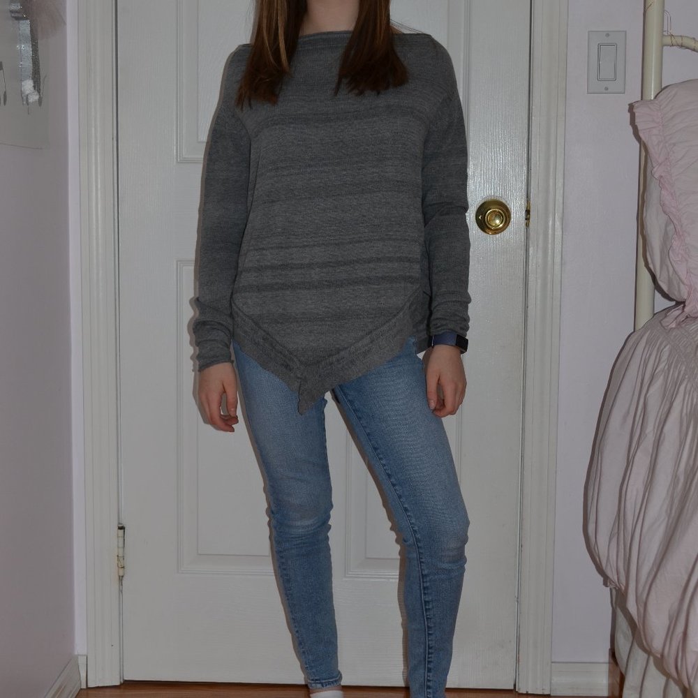 [LA Made] Grey Poncho-Style Top